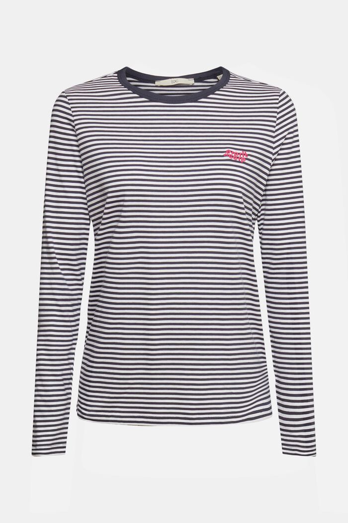 Striped long sleeve, NAVY, detail image number 6