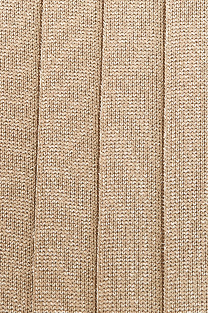Shiny rib knit dress, SAND, detail image number 5