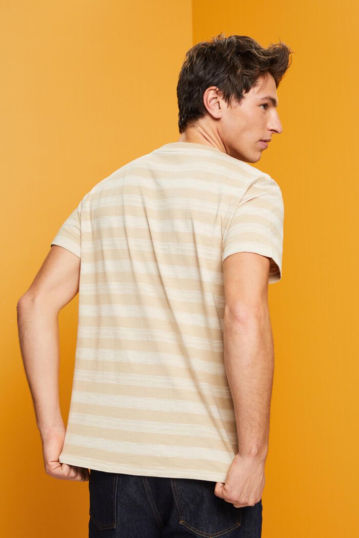 Striped t-shirt, 100% cotton, SAND, detail image number 3