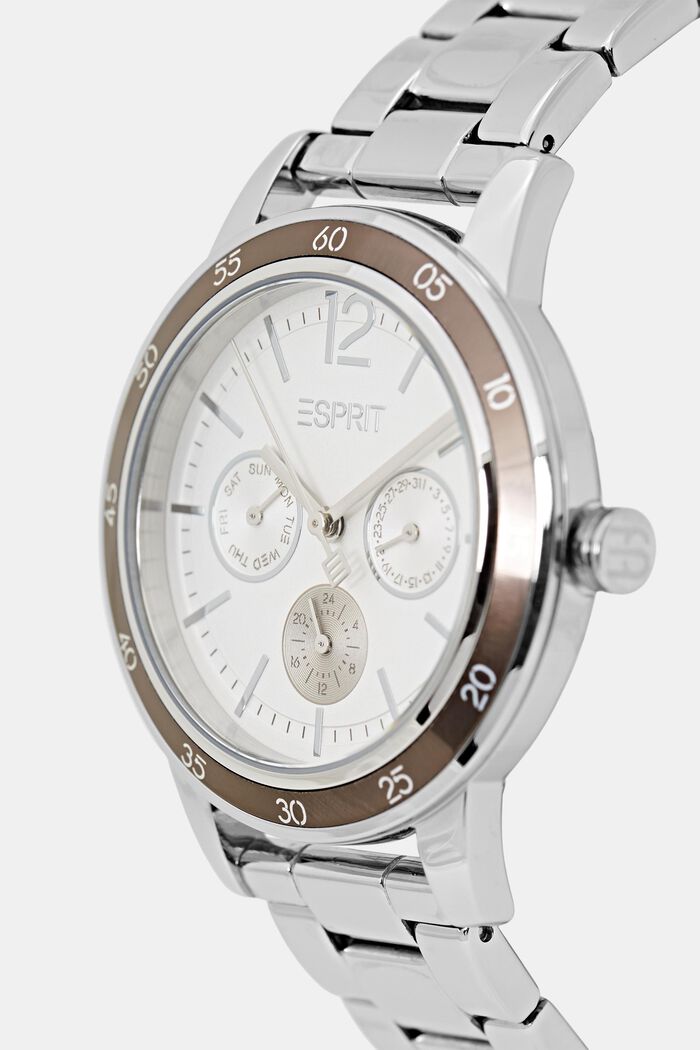 Multi-functional stainless-steel watch, SILVER, detail image number 1