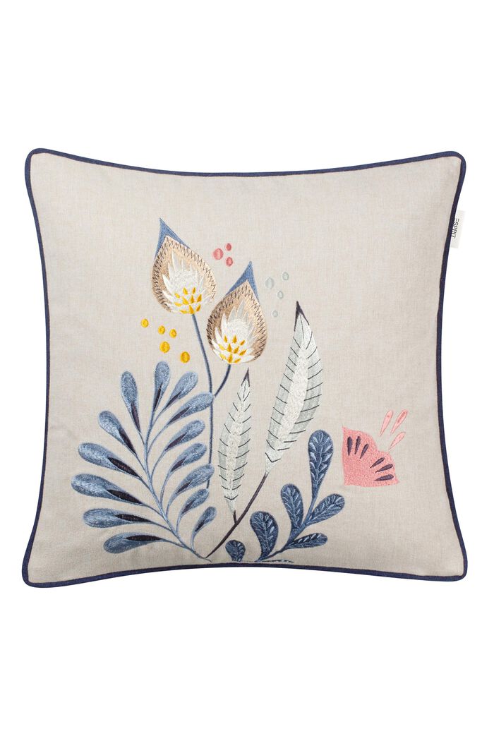Decorative cushion cover with floral pattern, MULTICOLOUR, detail image number 0