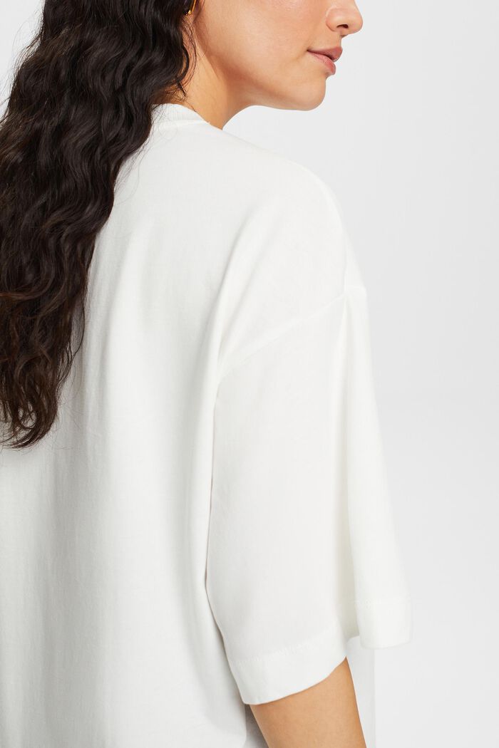 Oversized Cotton T-Shirt, OFF WHITE, detail image number 2