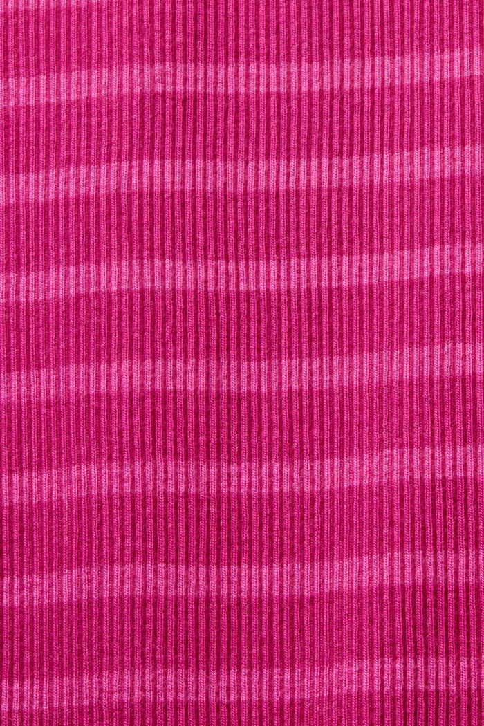 Embroidered ribbed tank top with print, DARK PINK, detail image number 5