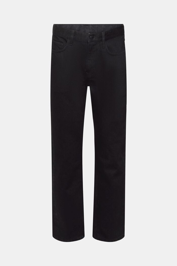 Sustainable cotton straight leg jeans, BLACK DARK WASHED, detail image number 2