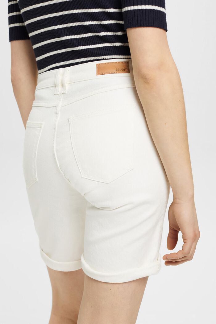 Cotton stretch shorts, OFF WHITE, detail image number 2