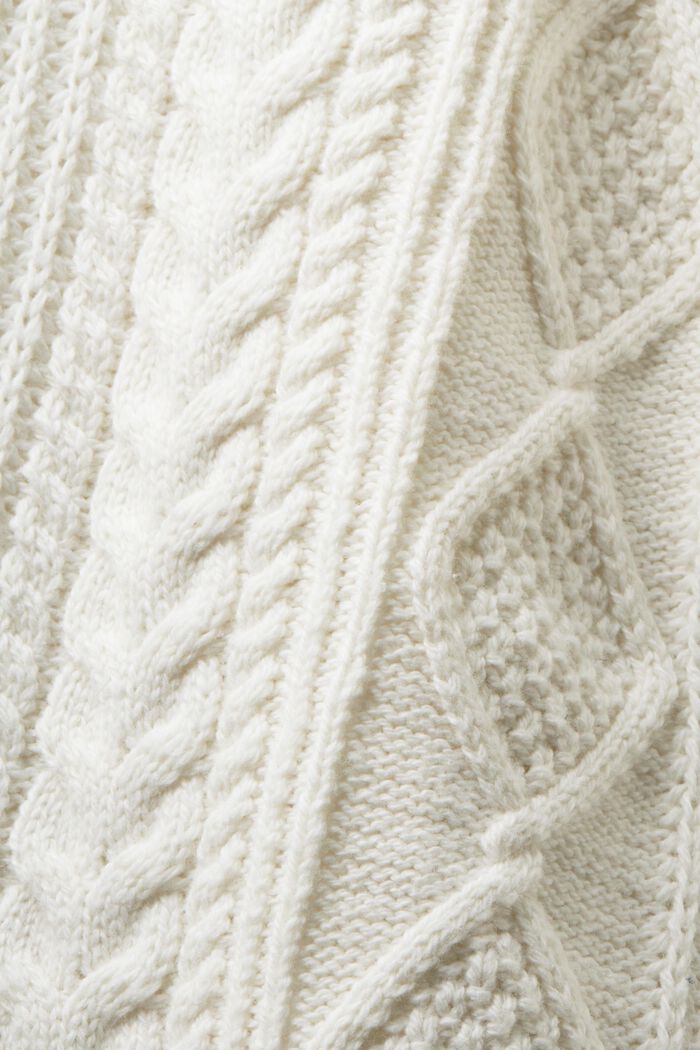 Cable Knit Turtleneck Sweater, ICE, detail image number 6