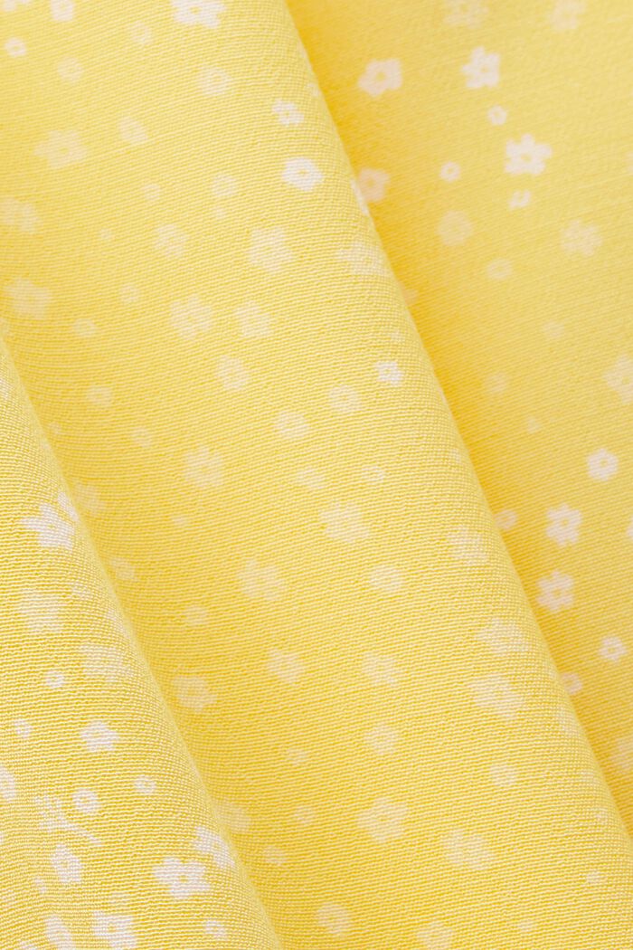 Tie Detail Printed Shift Dress, LIGHT YELLOW, detail image number 4