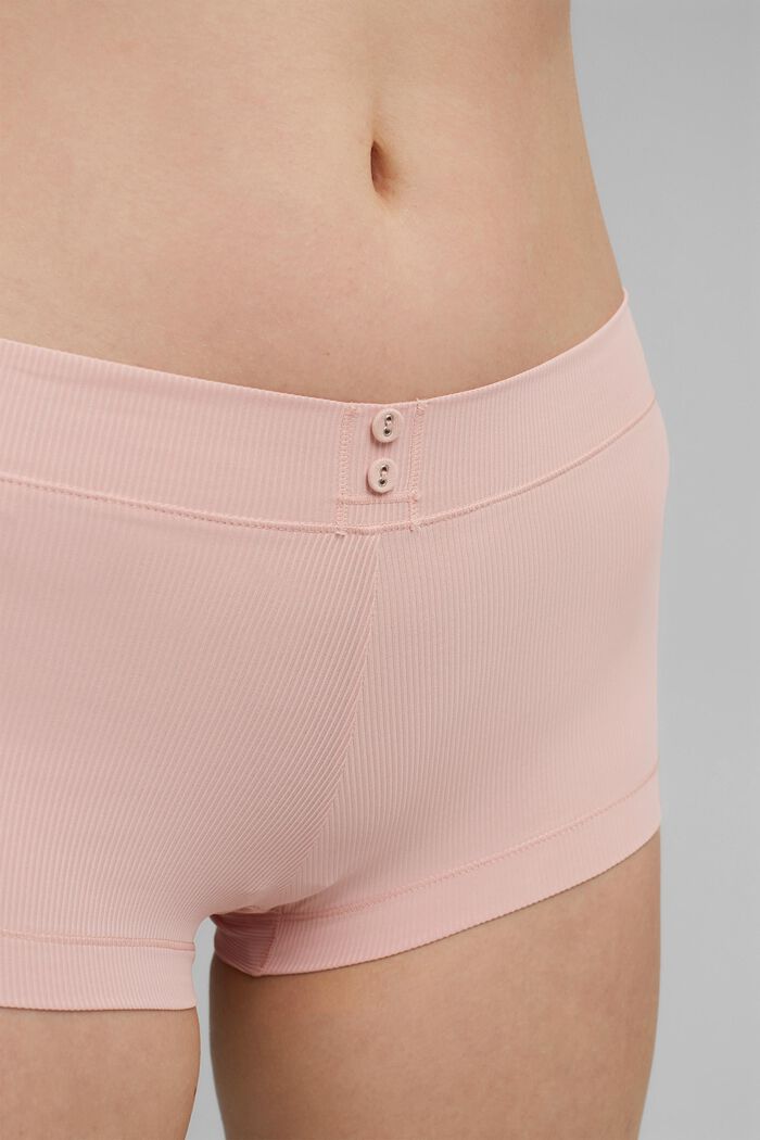 Recycled: shorts in fine rib fabric, LIGHT PINK, detail image number 1