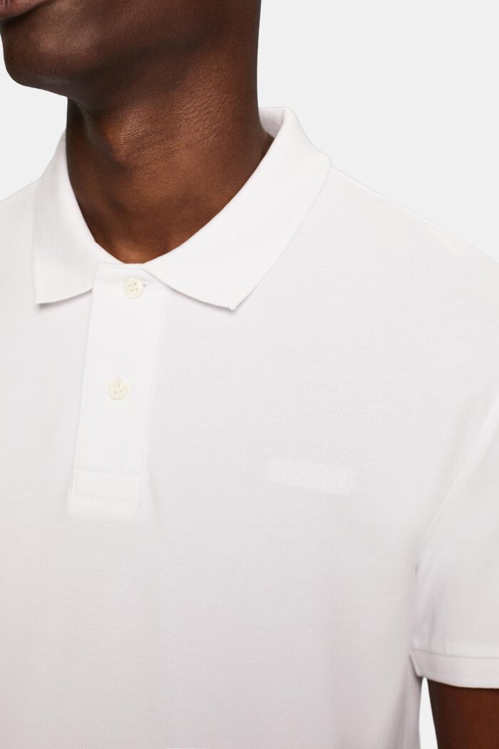 Piqué Polo Shirt, WHITE, detail image number 3