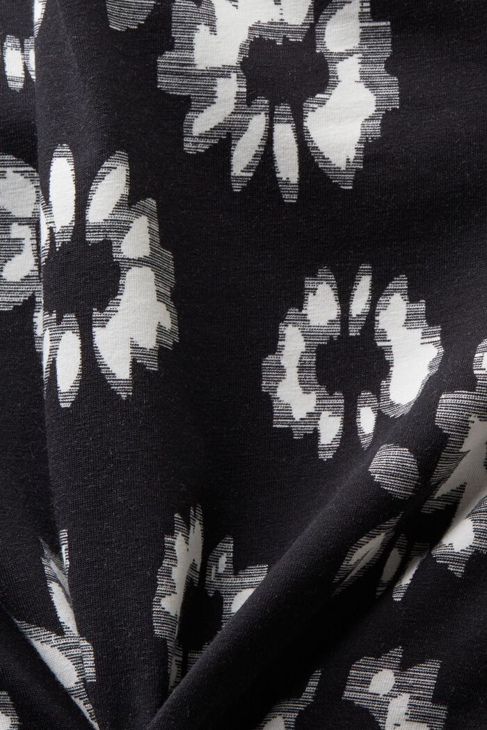 Printed Longsleeve Top, BLACK, detail image number 5