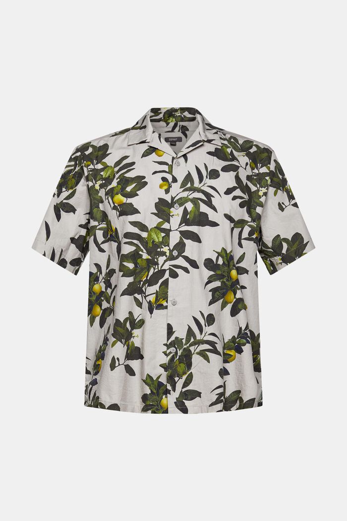 Shirt with a lemon tree print, LIGHT GREY, overview