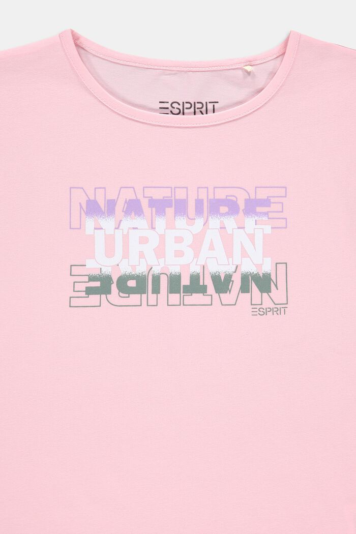 Printed T-shirt in stretch cotton, BLUSH, detail image number 2