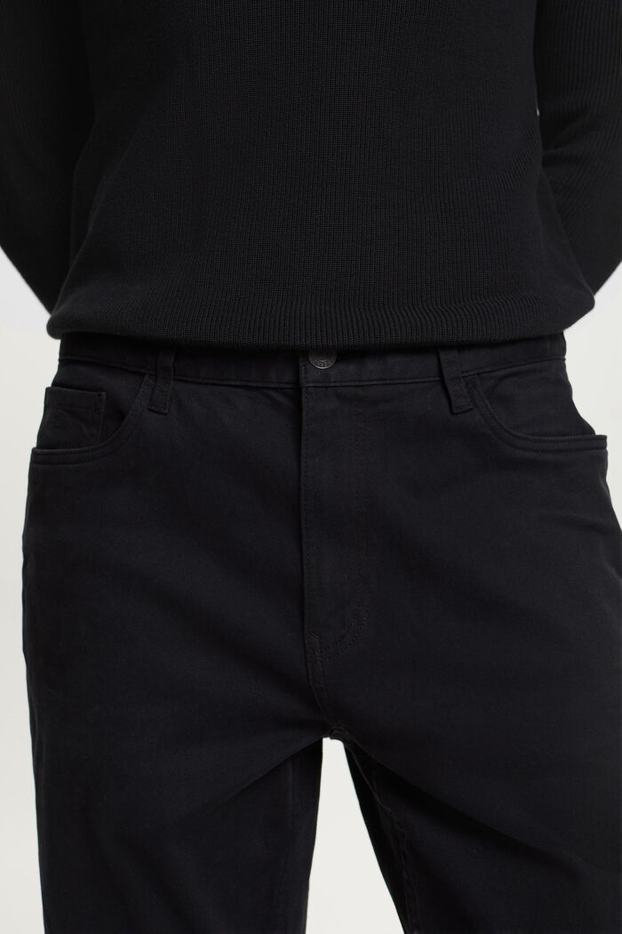 Classic Straight Pants, BLACK, detail image number 2