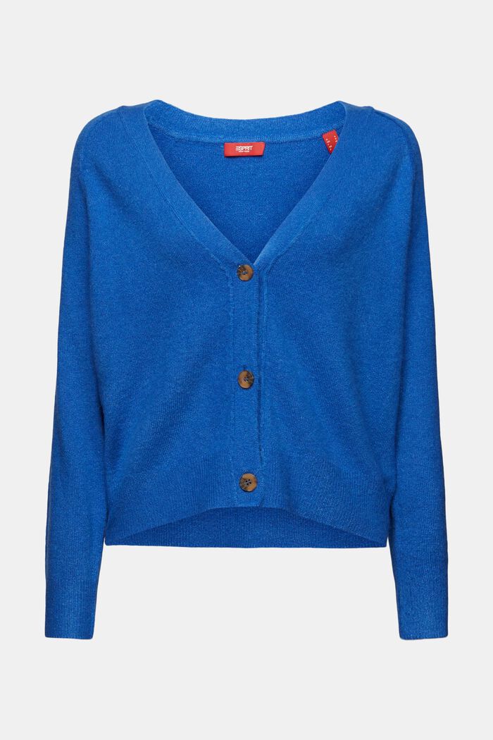 Button Front Cardigan, BRIGHT BLUE, detail image number 6