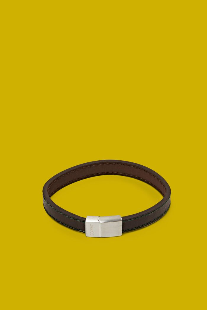 Faux leather bracelet with a magnetic clasp, SILVER, detail image number 0