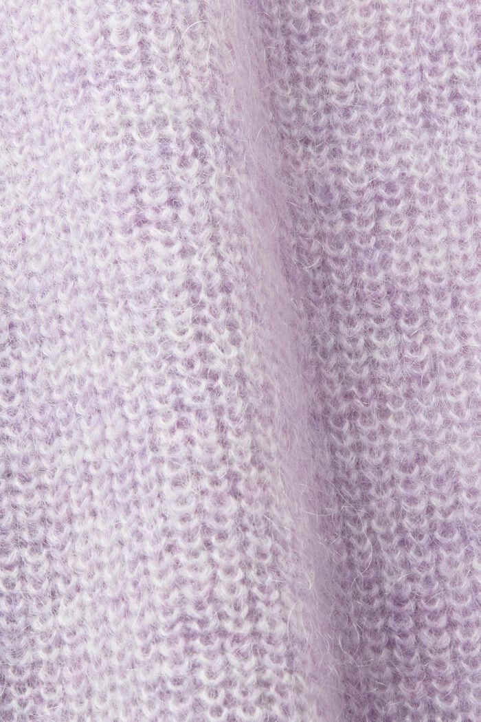 Open-Front Rib-Knit Cardigan, LAVENDER, detail image number 5