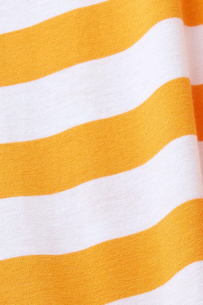 Striped Cotton T-Shirt, ORANGE, detail image number 5