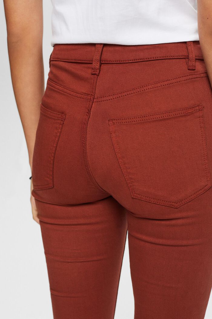 Mid-Rise Skinny Jeans, RUST BROWN, detail image number 4