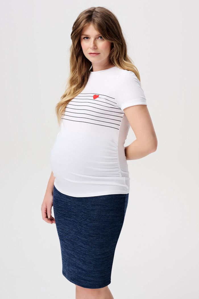 MATERNITY Striped T-Shirt, BRIGHT WHITE, detail image number 0