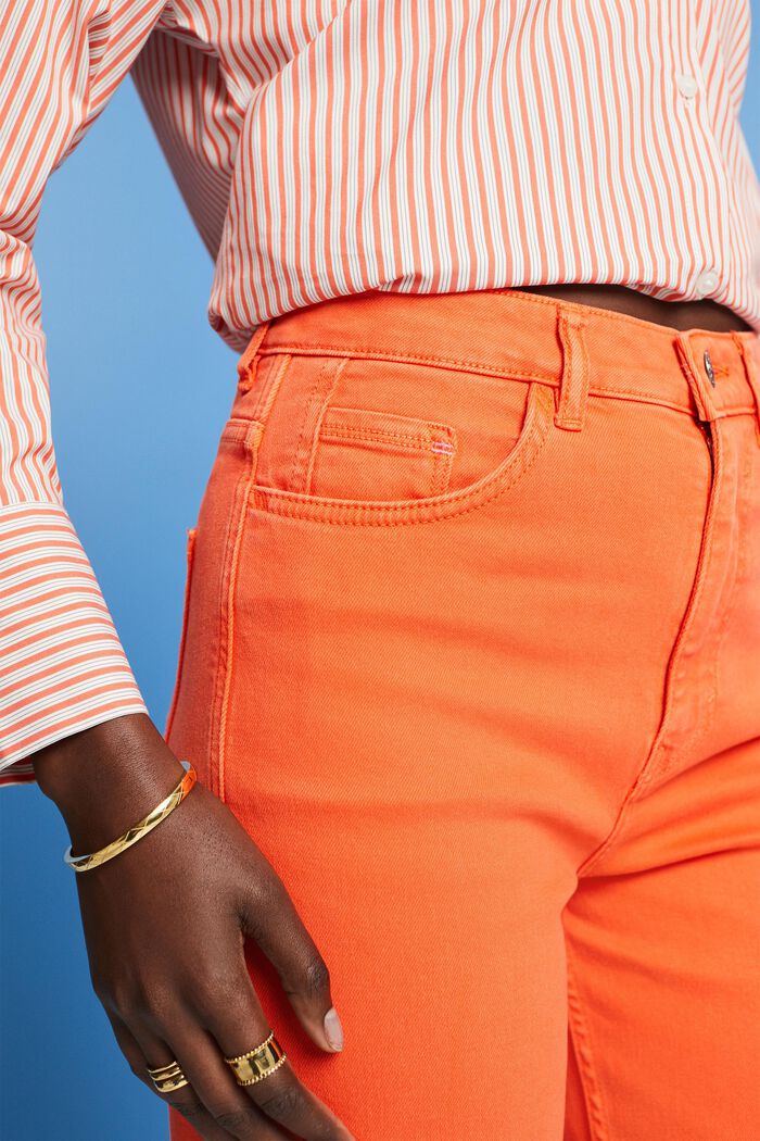 High-rise straight leg trousers, ORANGE RED, detail image number 2