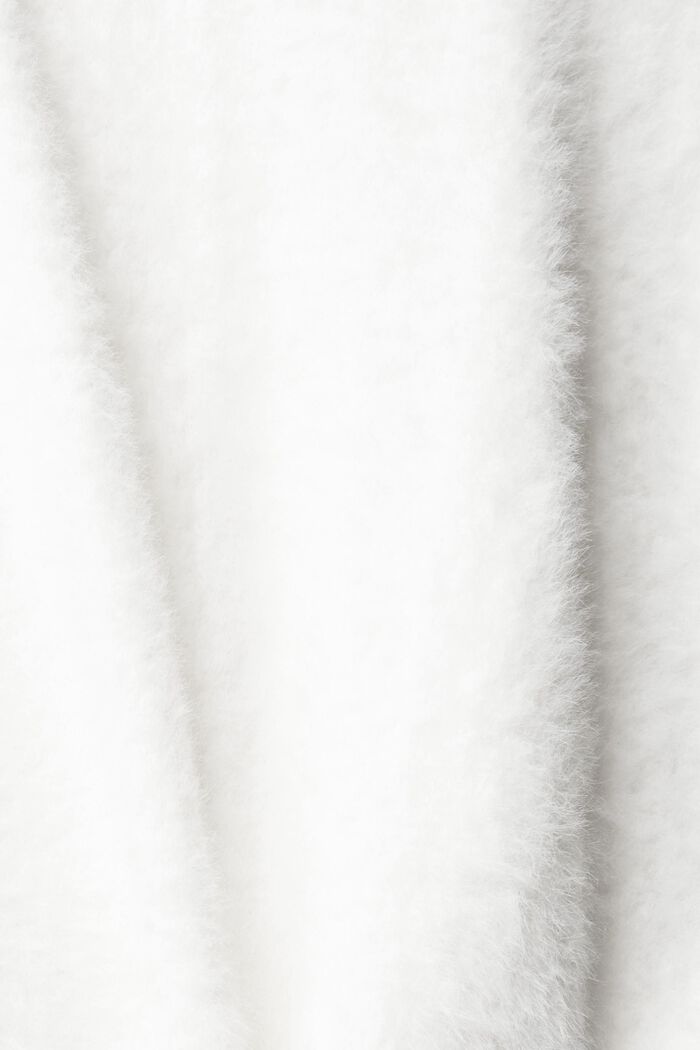 Faux-fur jumper with mock neck, OFF WHITE, detail image number 4