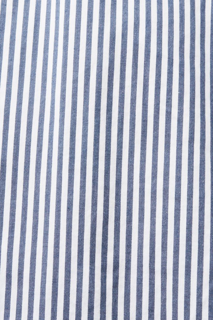 Striped Cotton Poplin Shirt, GREY BLUE, detail image number 5