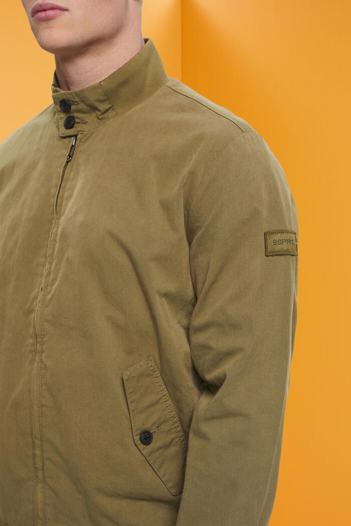 Bomber jacket with stand-up collar, LIGHT KHAKI, detail image number 2
