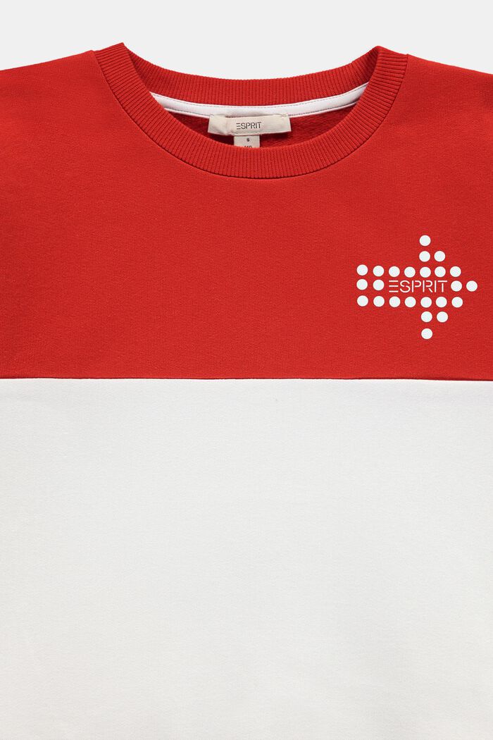 Sweatshirt with a reflective print, RED, detail image number 2