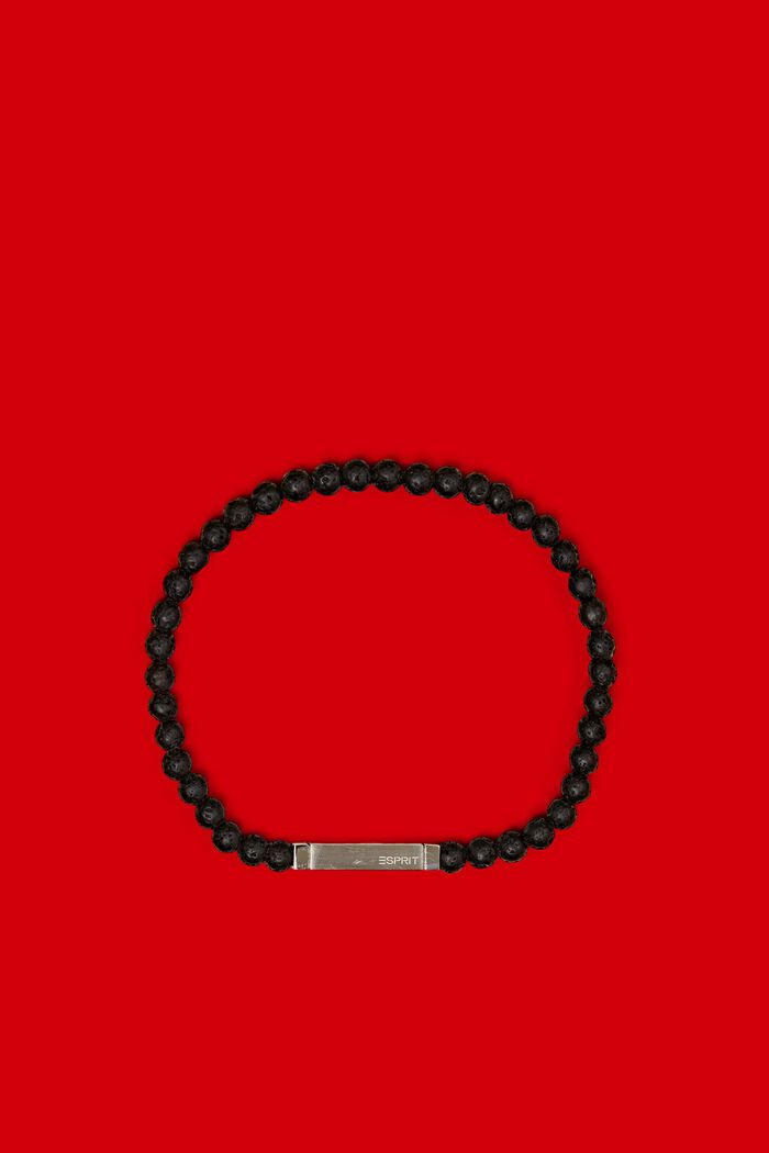 Elasticated beaded bracelet, SILVER, detail image number 0