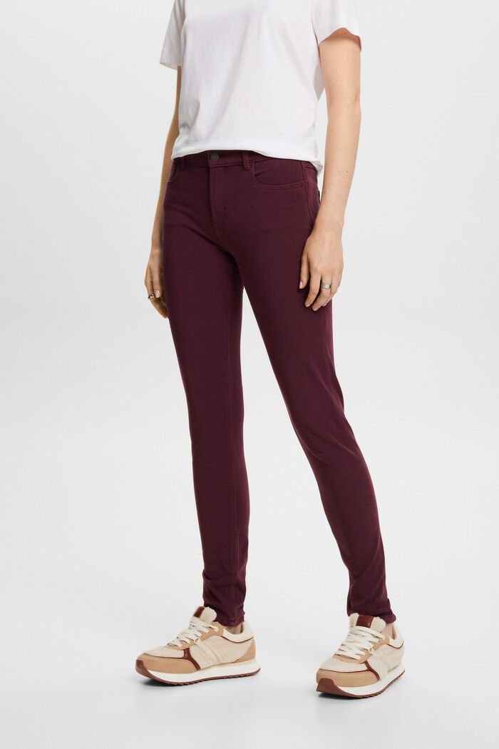 Stretch trousers, AUBERGINE, detail image number 0