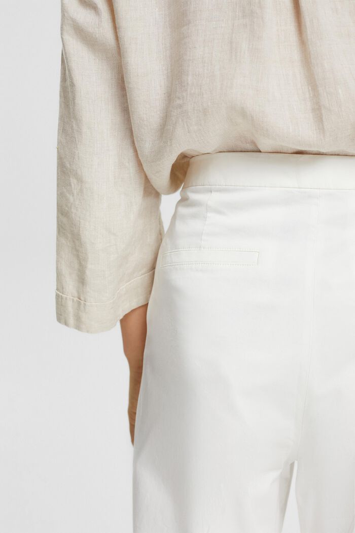 High-waisted trousers, WHITE, detail image number 3