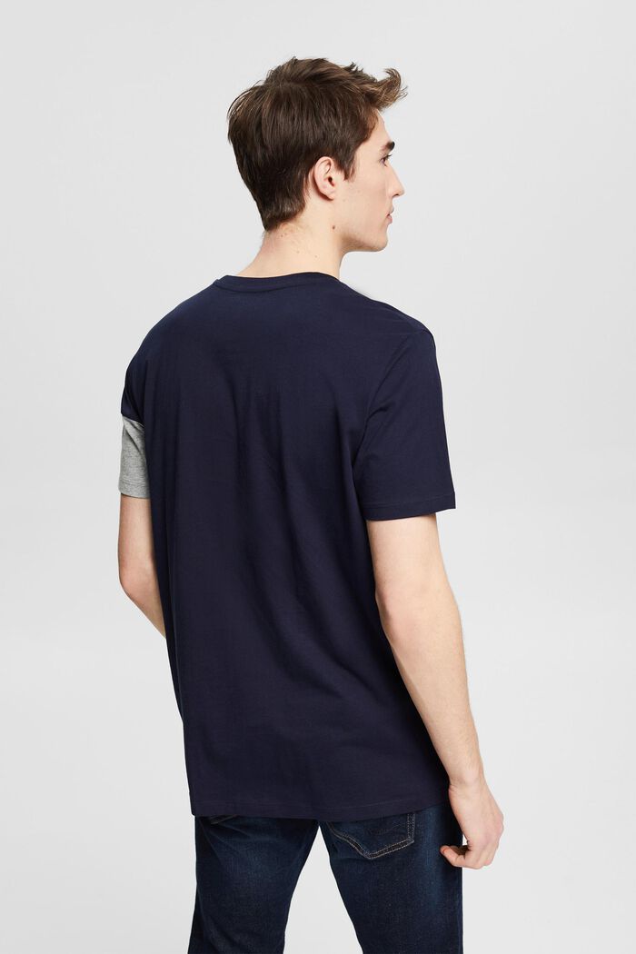 Jersey t-shirt with colour blocking, MEDIUM GREY, detail image number 3