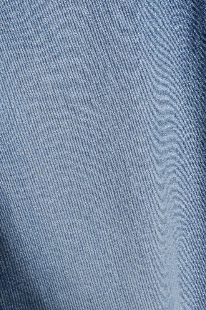 Super stretchy jeans with button fly, organic cotton, BLUE LIGHT WASHED, detail image number 4