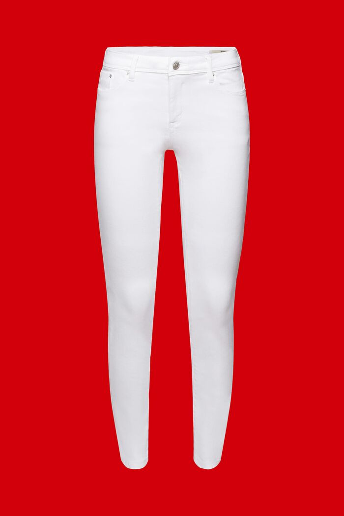 Cotton skinny jeans, WHITE, detail image number 6