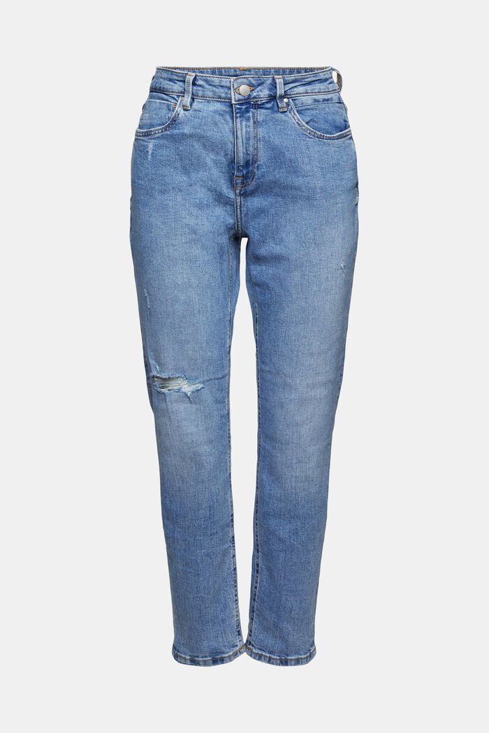 Boyfriend jeans with a destroyed finish