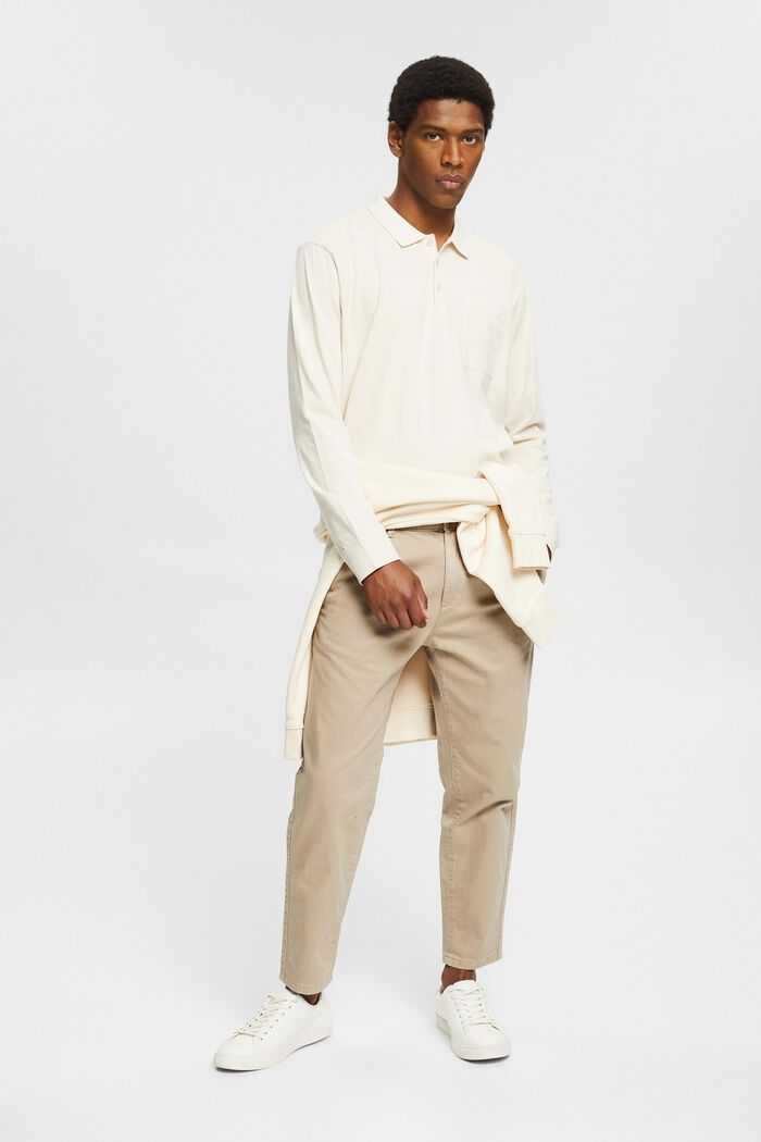 Cropped trousers, LIGHT BEIGE, detail image number 1