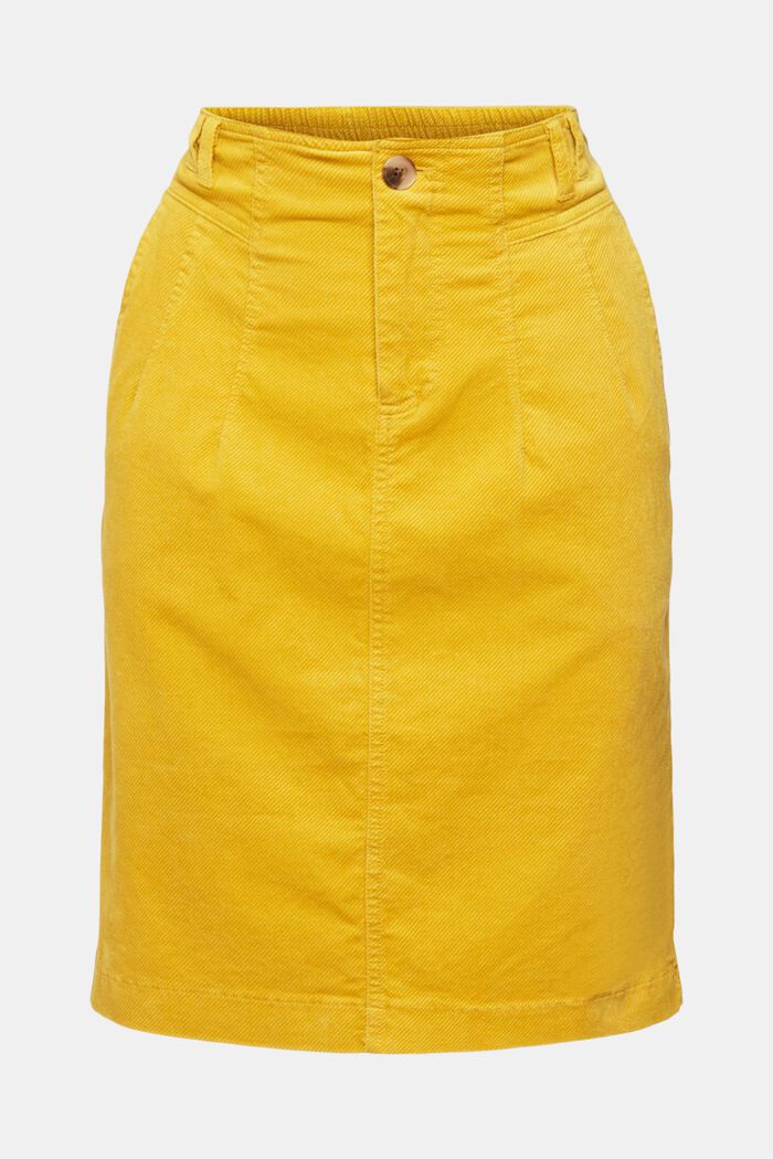 Cotton corduroy skirt, DUSTY YELLOW, detail image number 2