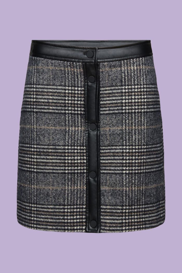Checked Bouclé Mini Skirt, BLACK, detail image number 5