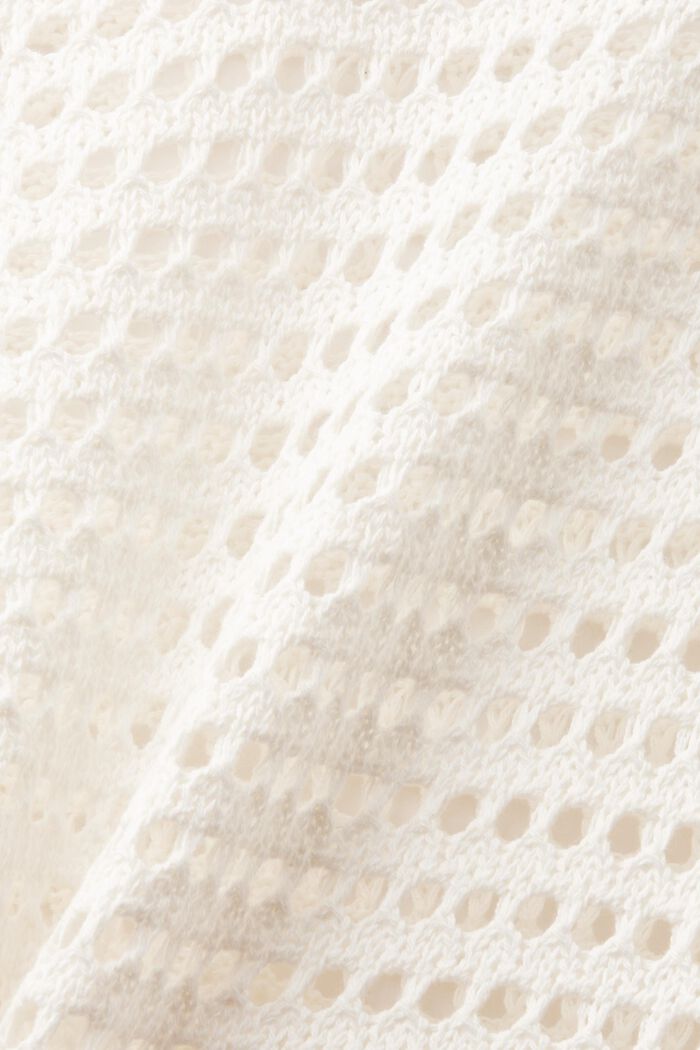 Open-Knit Mini Dress, OFF WHITE, detail image number 6