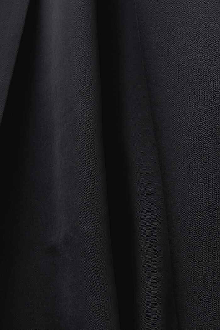 Belted Satin Dress, BLACK, detail image number 4