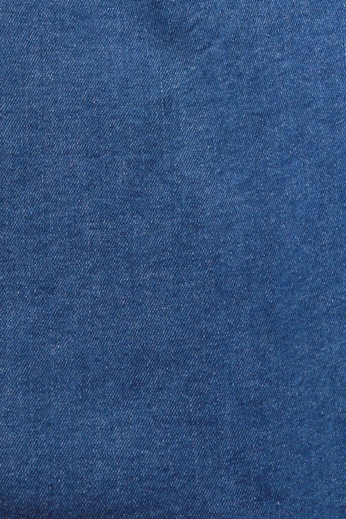 Shirt-style denim mini dress, BLUE MEDIUM WASHED, detail image number 4