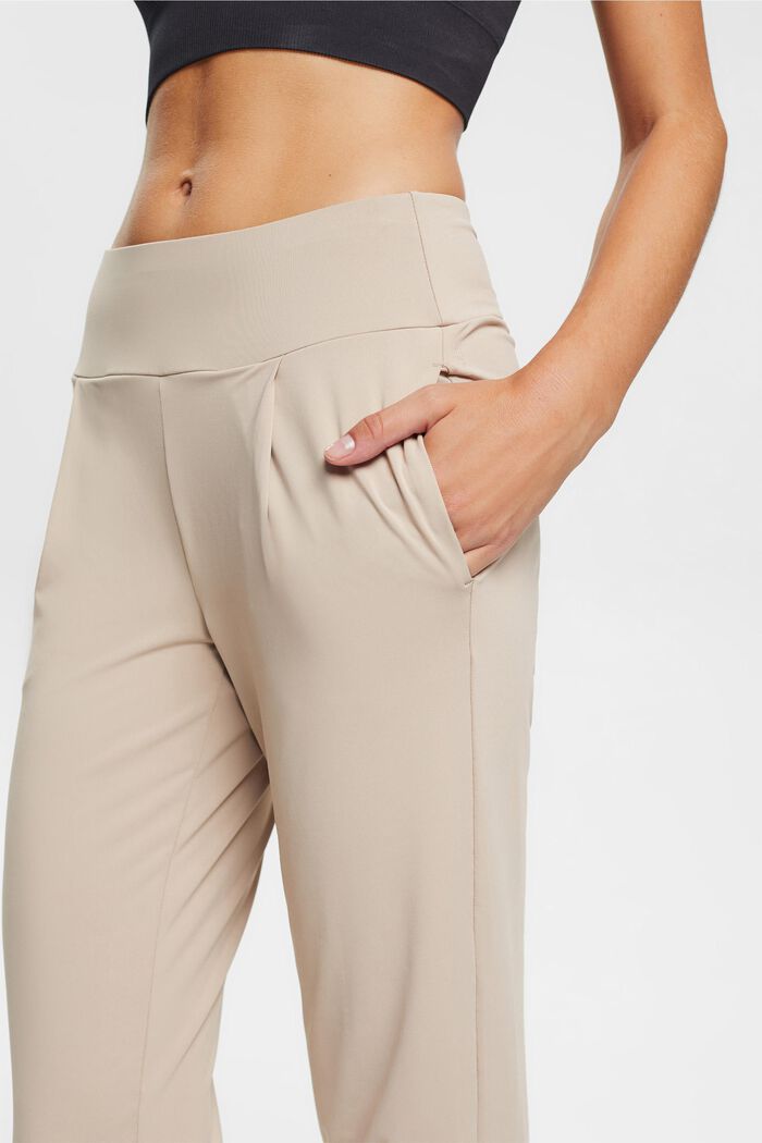 Cropped jersey joggers E-DRY, BEIGE, detail image number 0