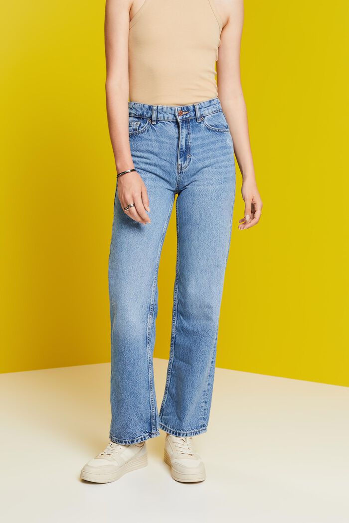 80s straight fit jeans, BLUE MEDIUM WASHED, detail image number 0
