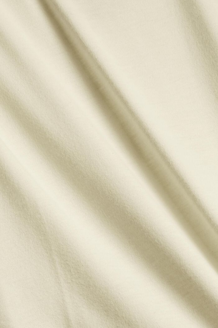 Velvety pyjama top, 100% organic cotton, PASTEL YELLOW, detail image number 4