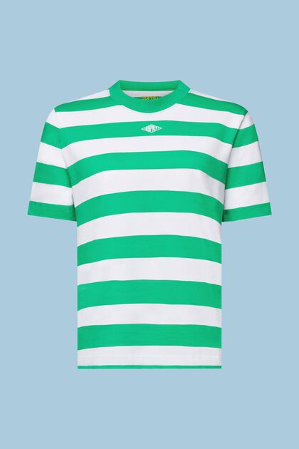 Striped Embroidered Logo T-Shirt