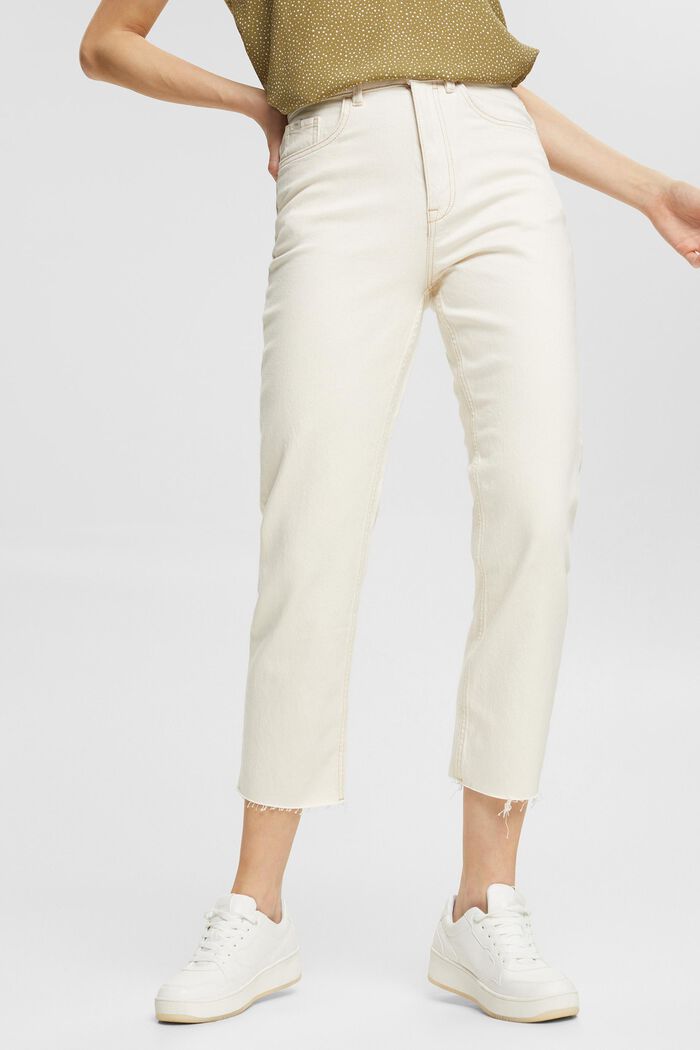 Containing TENCEL™: Cropped jeans, LIGHT BEIGE, detail image number 0