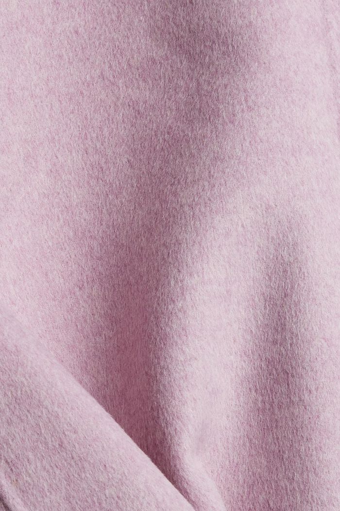Made of recycled material: Jacket in blended wool, LIGHT PINK, detail image number 4