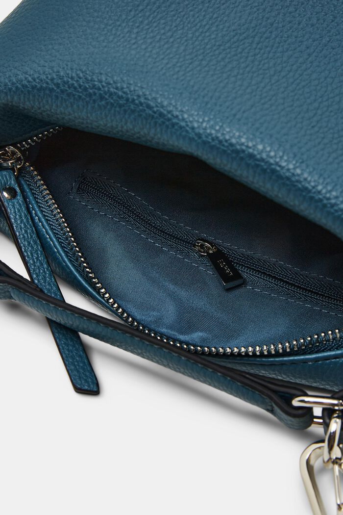 Mini Vegan Leather Bag, PETROL BLUE, detail image number 3