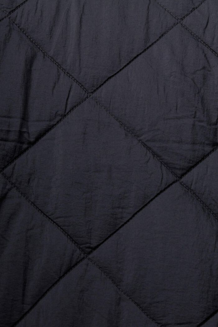 Quilted coat, BLACK, detail image number 5