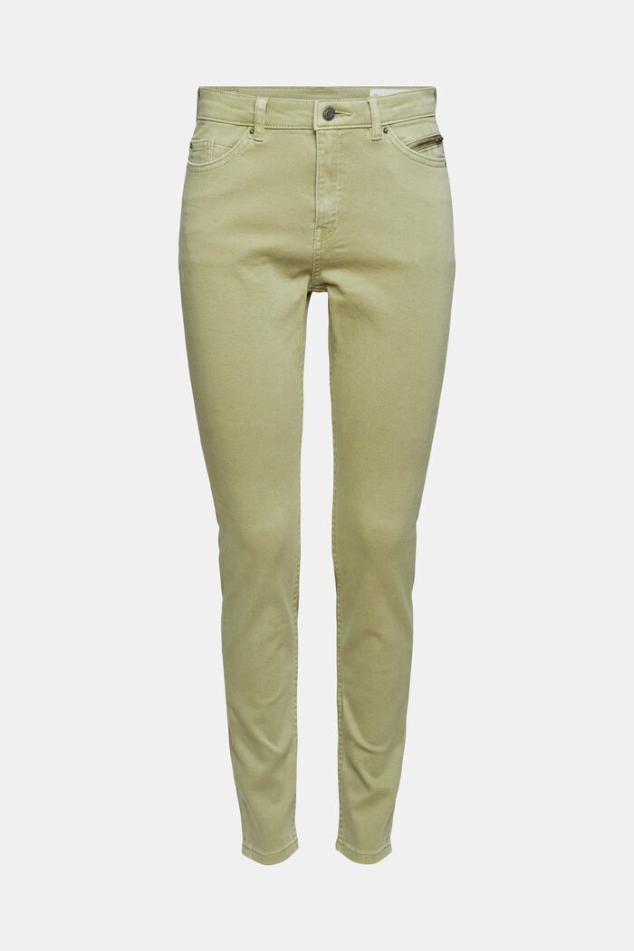 Stretch trousers with zip detail, LIGHT KHAKI, detail image number 6